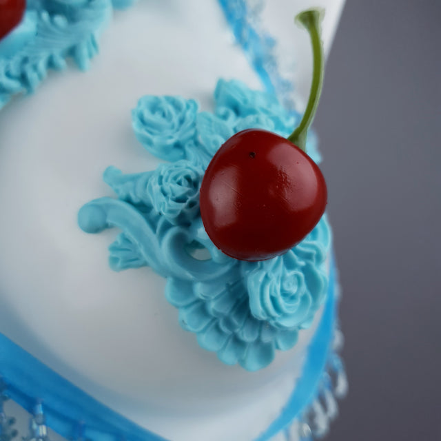 "Bobelo" Blue Cherry Filigree & Beading Body Jewellery with Nipple Pasties