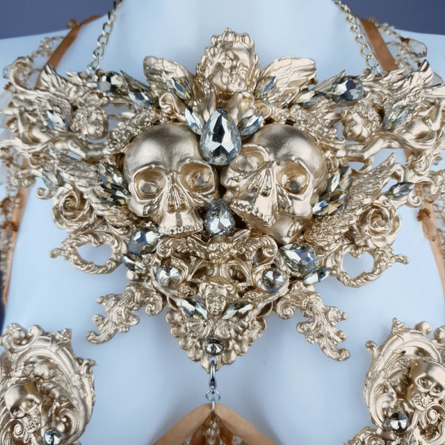 "Visage" Gold Filigree Beading Harness Body Jewellery