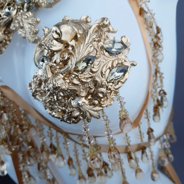 "Visage" Gold Filigree Beading Harness Body Jewellery