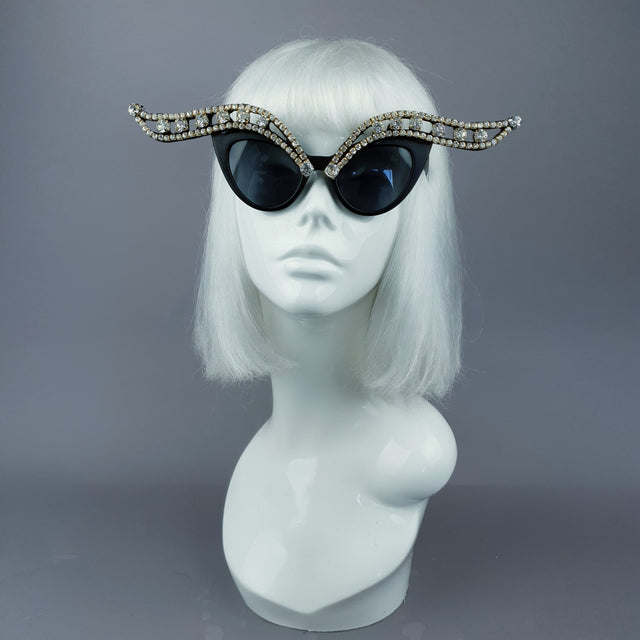 "Papillon de Nuit" Jewel Cats Eye Sunglasses