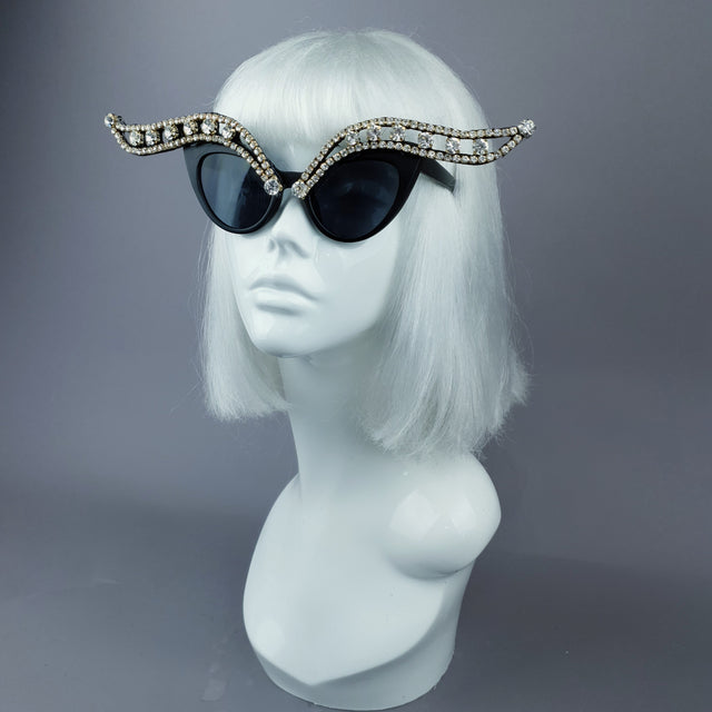 "Papillon de Nuit" Jewel Cats Eye Sunglasses