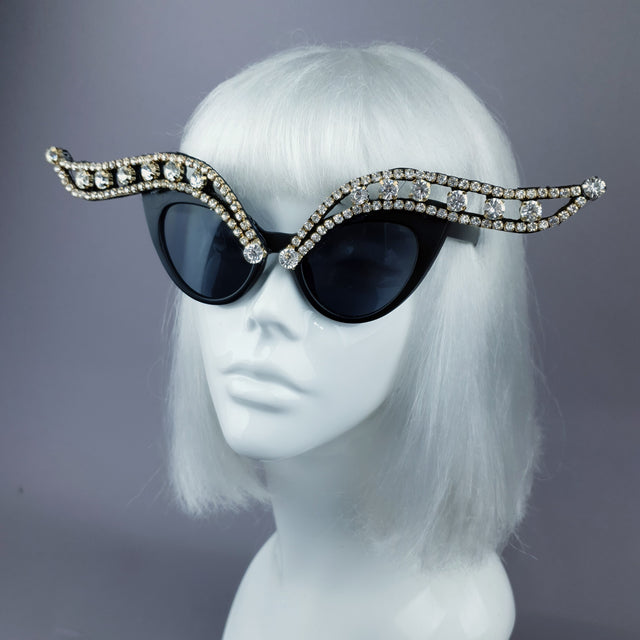 "Papillon de Nuit" Jewel Cats Eye Sunglasses