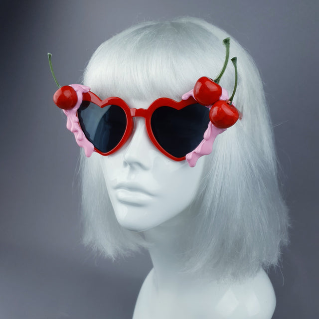 "Lolita" Cherry Pink Frosting Red Sunglasses