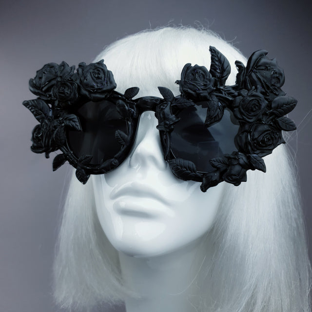 "Amour Sombre" Black Roses Sunglasses