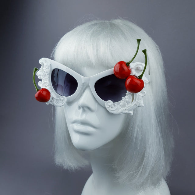 "Crème"
Cherries & Cream White Catseye Sunglasses