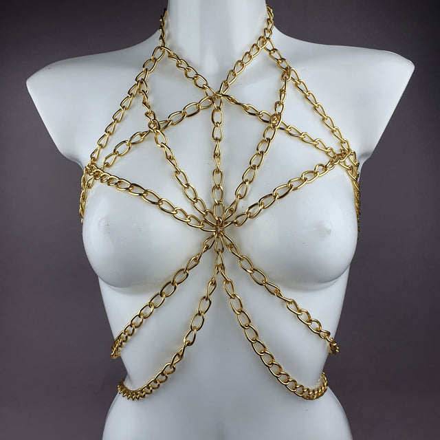 "Aspasia" Gold Chain Jewellery Harness