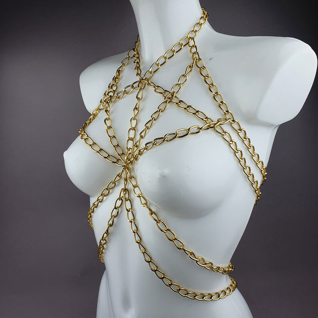 "Aspasia" Gold Chain Jewellery Harness
