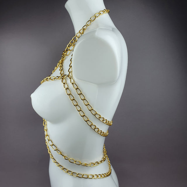 "Aspasia" Gold Chain Jewellery Harness