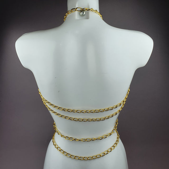 "Aspasia" Gold Chain Jewellery Harness