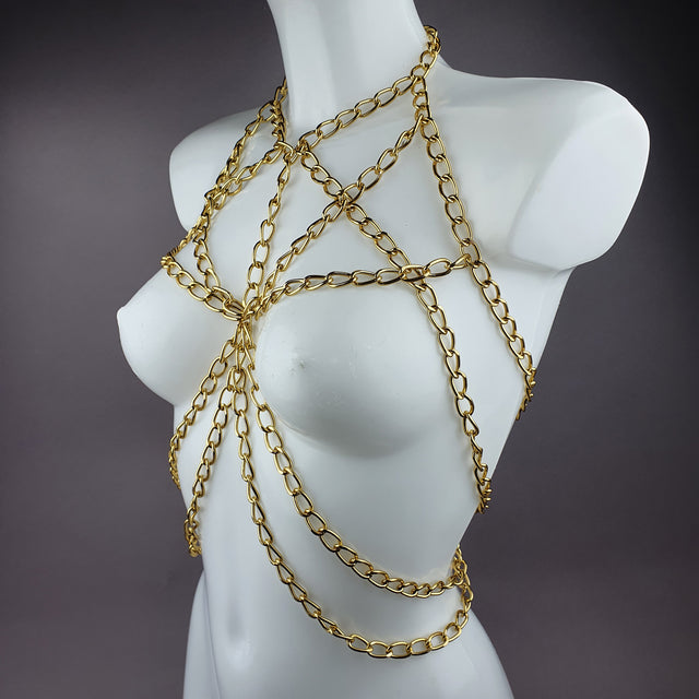 "Aspasia" Gold Chain Jewellery Harness