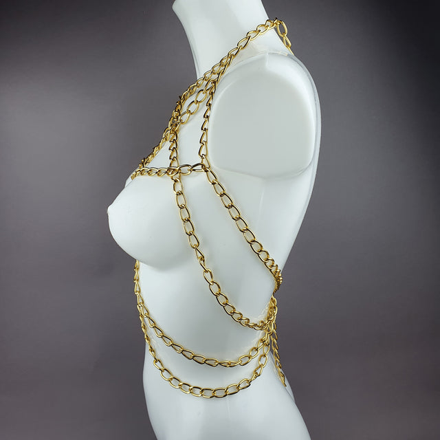 "Aspasia" Gold Chain Jewellery Harness