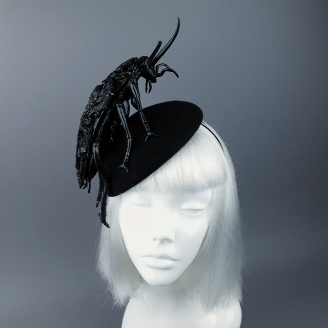 "Ochicha" Giant Filigree Cockroach Fascinator Hat