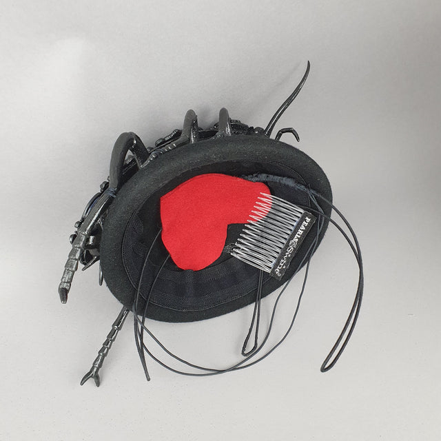 "Ochicha" Giant Filigree Cockroach Fascinator Hat