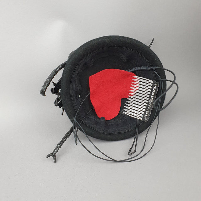 "Ochicha" Giant Filigree Cockroach Fascinator Hat