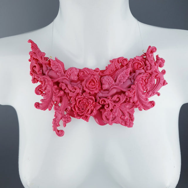 "Isidora" Pink Filigree Necklace
