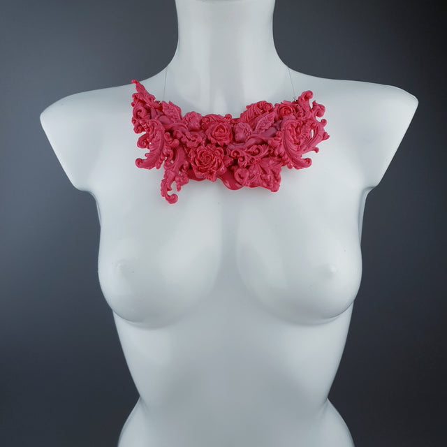 "Isidora" Pink Filigree Necklace