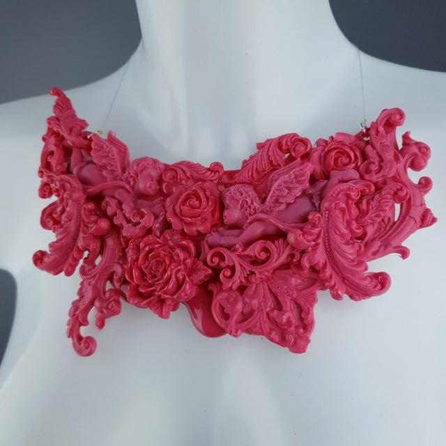 "Isidora" Pink Filigree Necklace