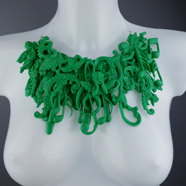 "Aelia" Green Filigree Necklace