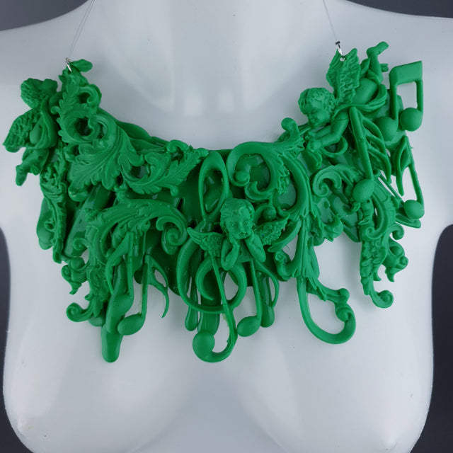 "Aelia" Green Filigree Necklace