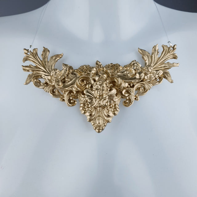 "Keyne" Gold Filigree Necklace