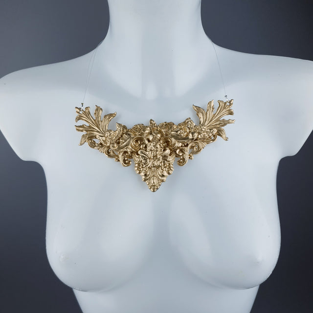 "Keyne" Gold Filigree Necklace