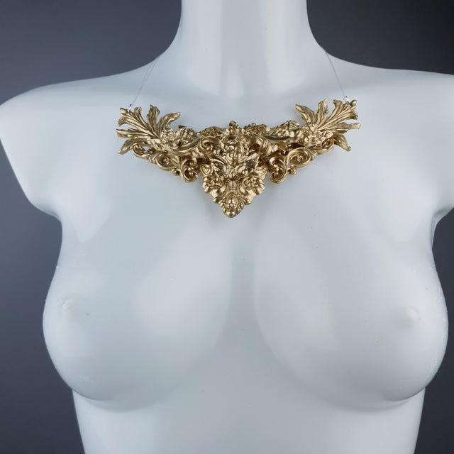 "Keyne" Gold Filigree Necklace
