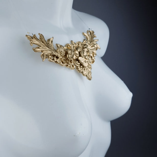 "Keyne" Gold Filigree Necklace