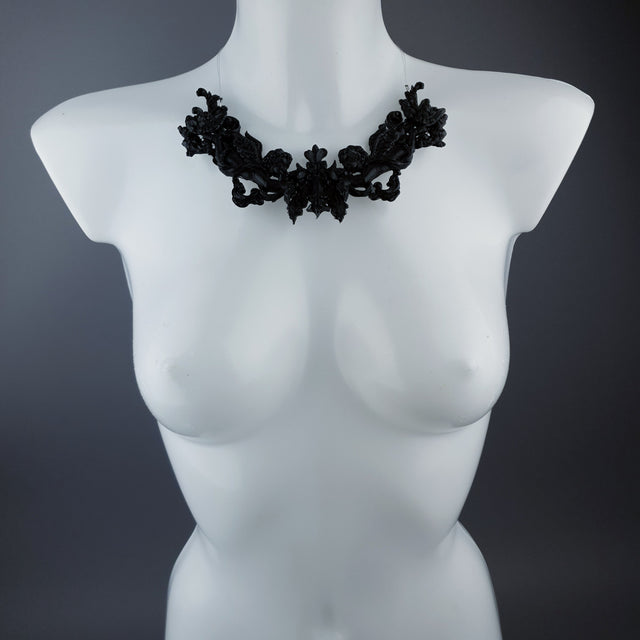 "Evilasius" Black Filigree Necklace