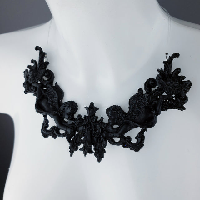 "Evilasius" Black Filigree Necklace