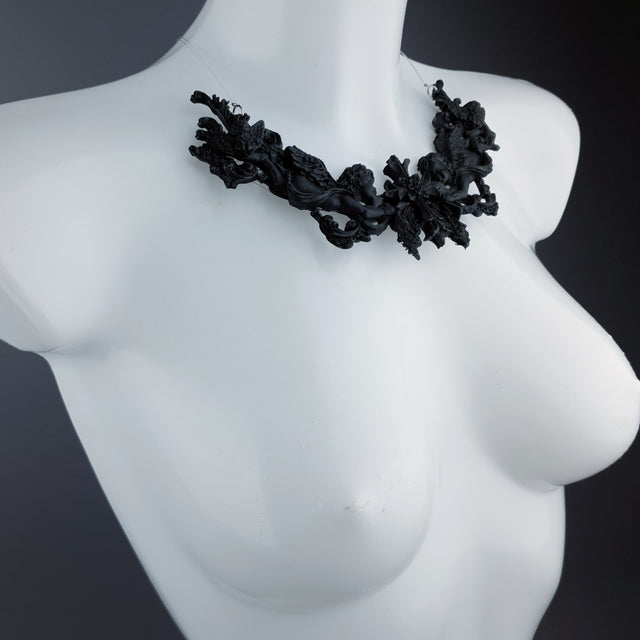 "Evilasius" Black Filigree Necklace