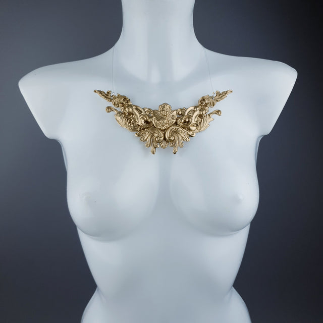 "Anysia" Gold Filigree Necklace