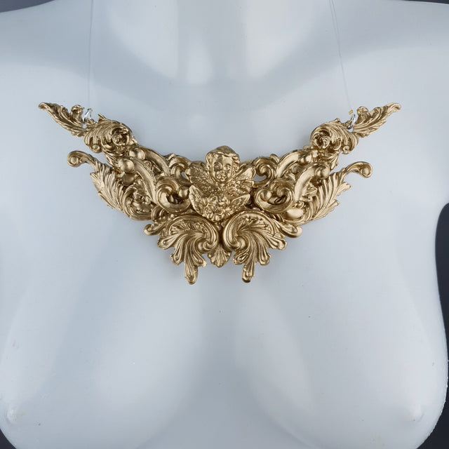 "Anysia" Gold Filigree Necklace