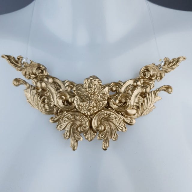 "Anysia" Gold Filigree Necklace