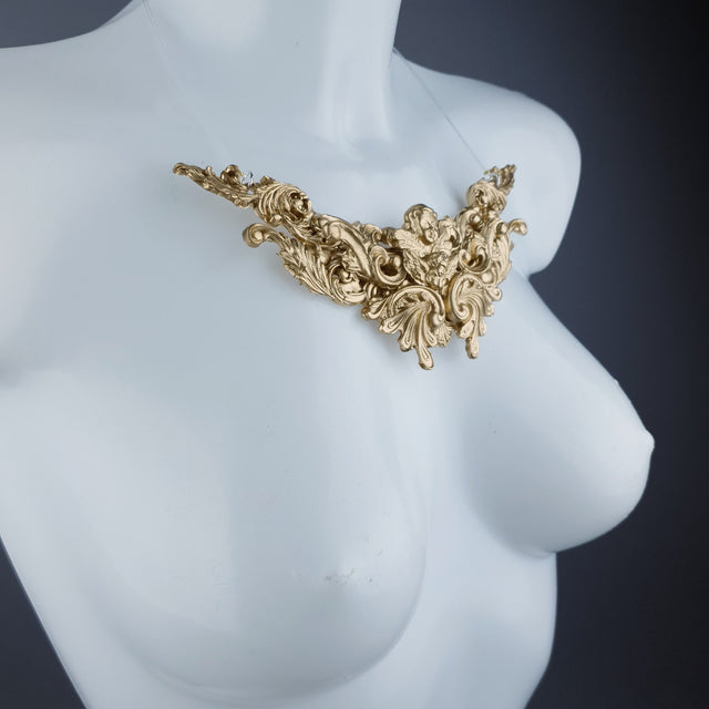"Anysia" Gold Filigree Necklace