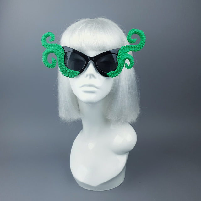 "Ursula" Green Octopus Kraken Tentacle Sunglasses