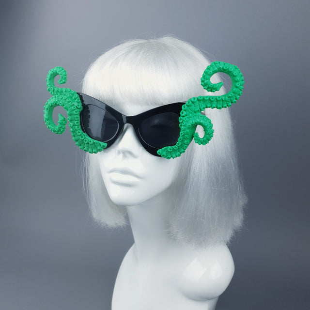 "Ursula" Green Octopus Kraken Tentacle Sunglasses