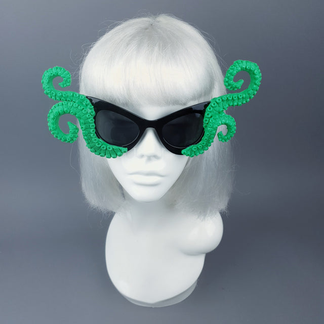 "Ursula" Green Octopus Kraken Tentacle Sunglasses