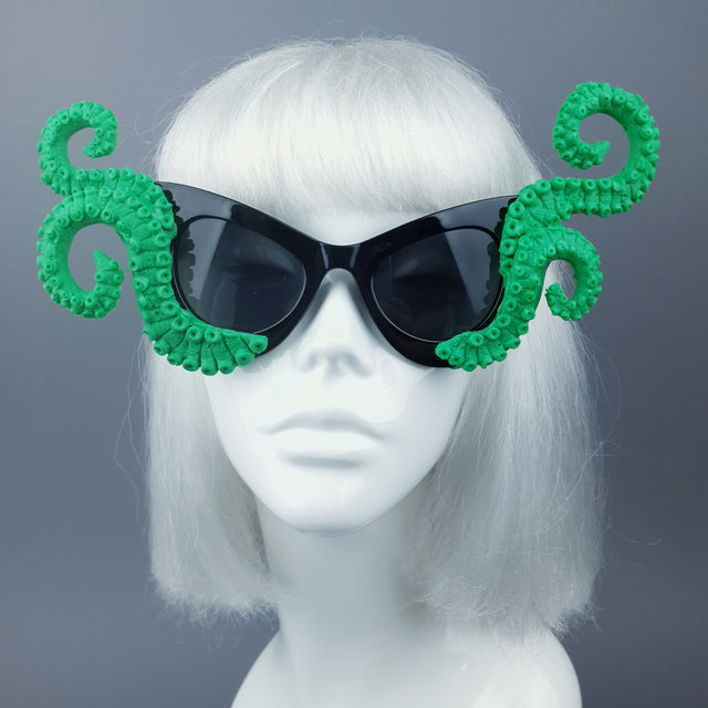 "Ursula" Green Octopus Kraken Tentacle Sunglasses