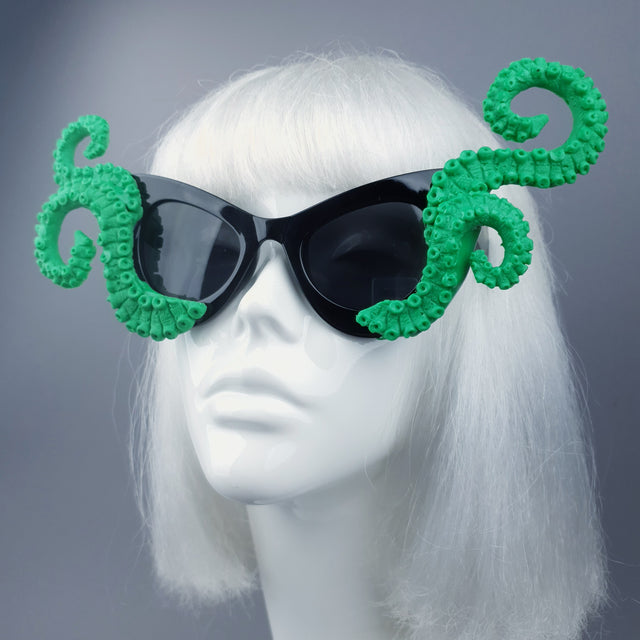 "Ursula" Green Octopus Kraken Tentacle Sunglasses
