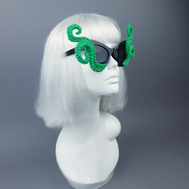 "Ursula" Green Octopus Kraken Tentacle Sunglasses