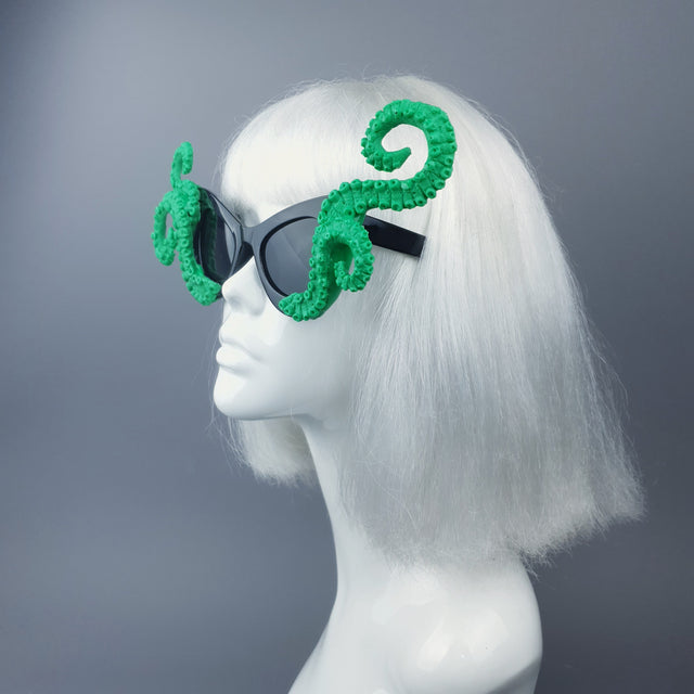 "Ursula" Green Octopus Kraken Tentacle Sunglasses