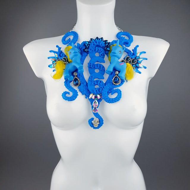 "Hail Me" Blue Pony & Filigree 666 Neckpiece