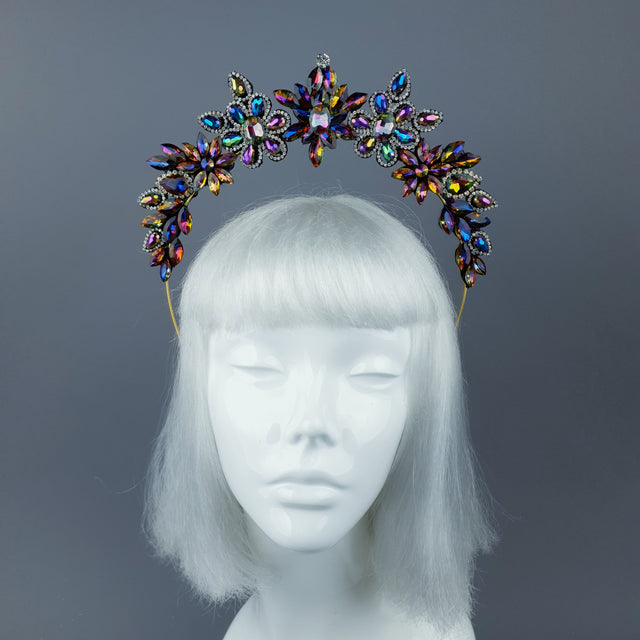 Colourful Diamante Jewel Halo 43