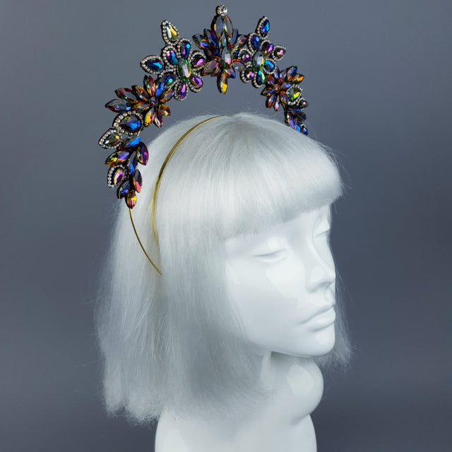 Colourful Diamante Jewel Halo 43