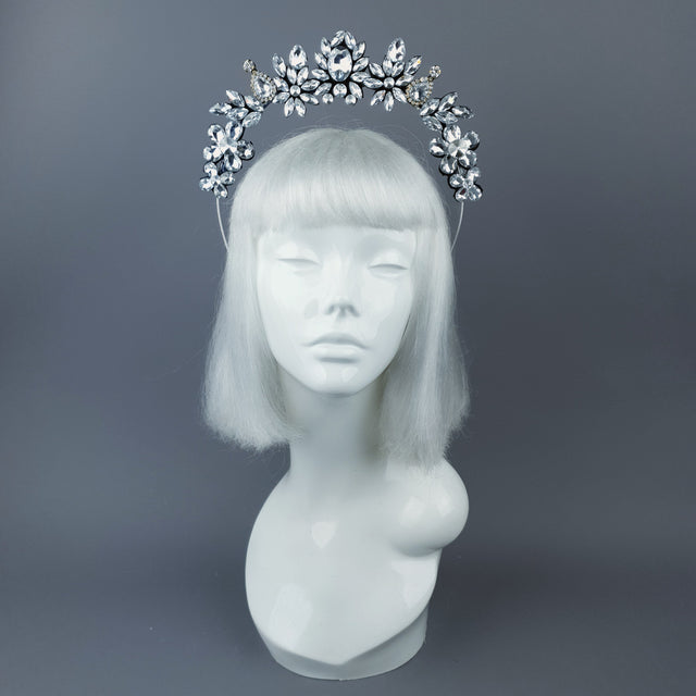 Clear/Silver Diamante Jewel Halo 45