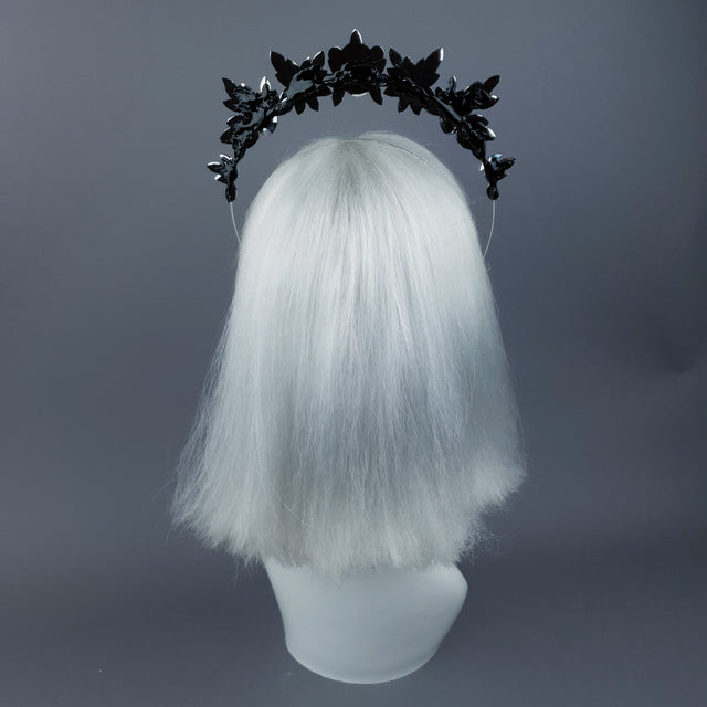 Navy Blue Diamante Jewel Halo 47