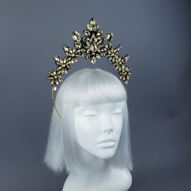 Gold Diamante Jewel Halo 51