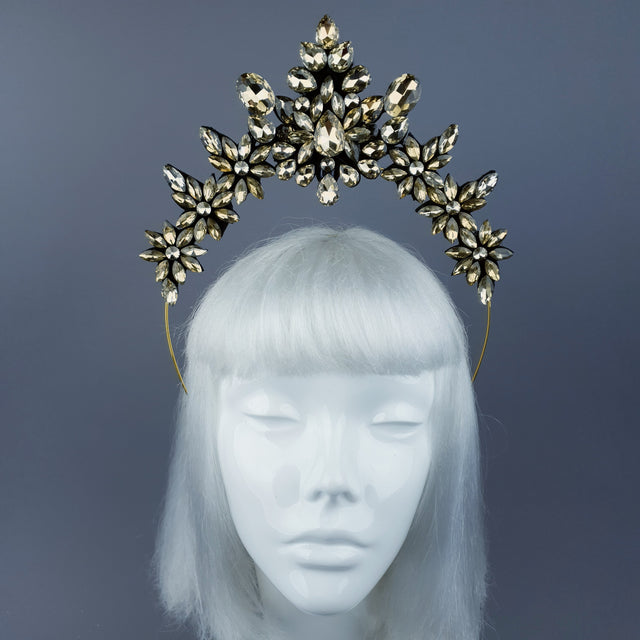 Gold Diamante Jewel Halo 51