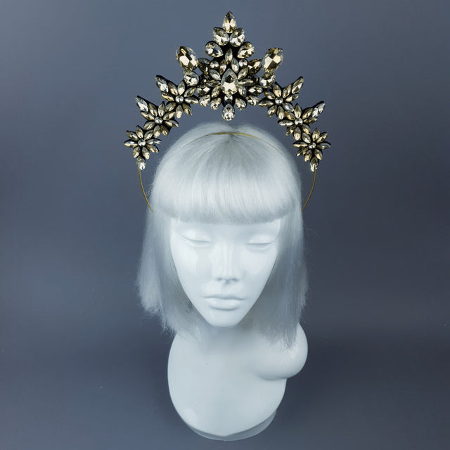 Gold Diamante Jewel Halo 51