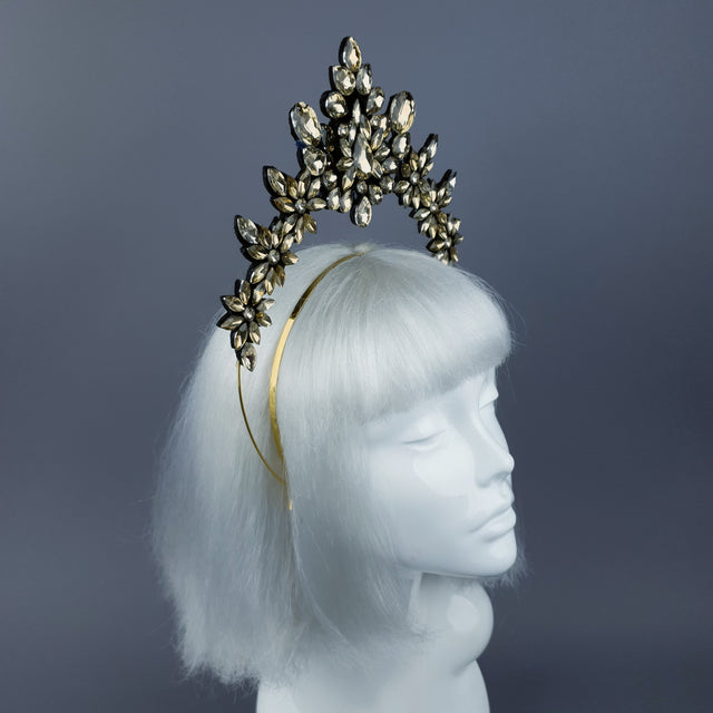 Gold Diamante Jewel Halo 51